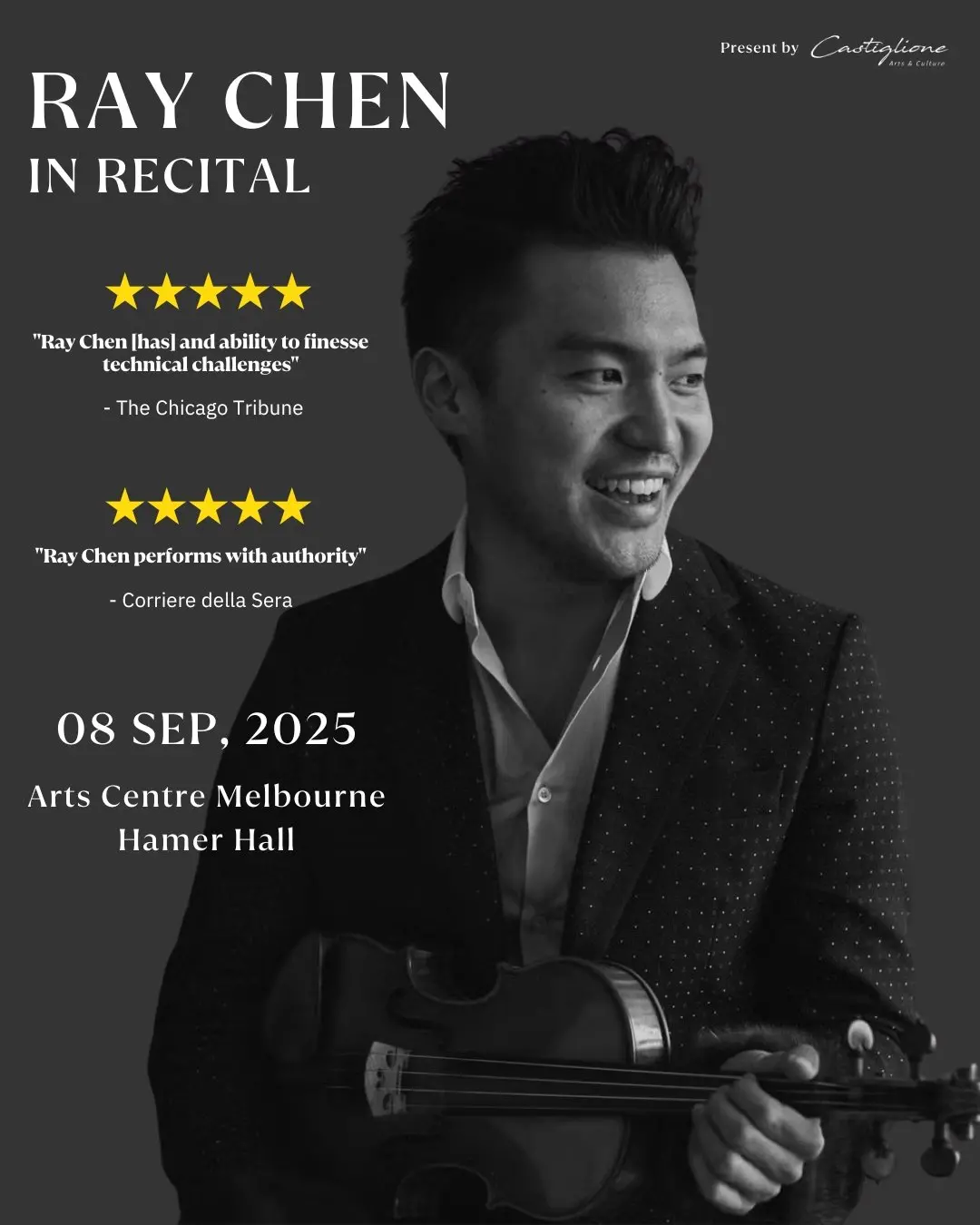 世界级小提琴家Ray Chen陈锐澳洲巡演